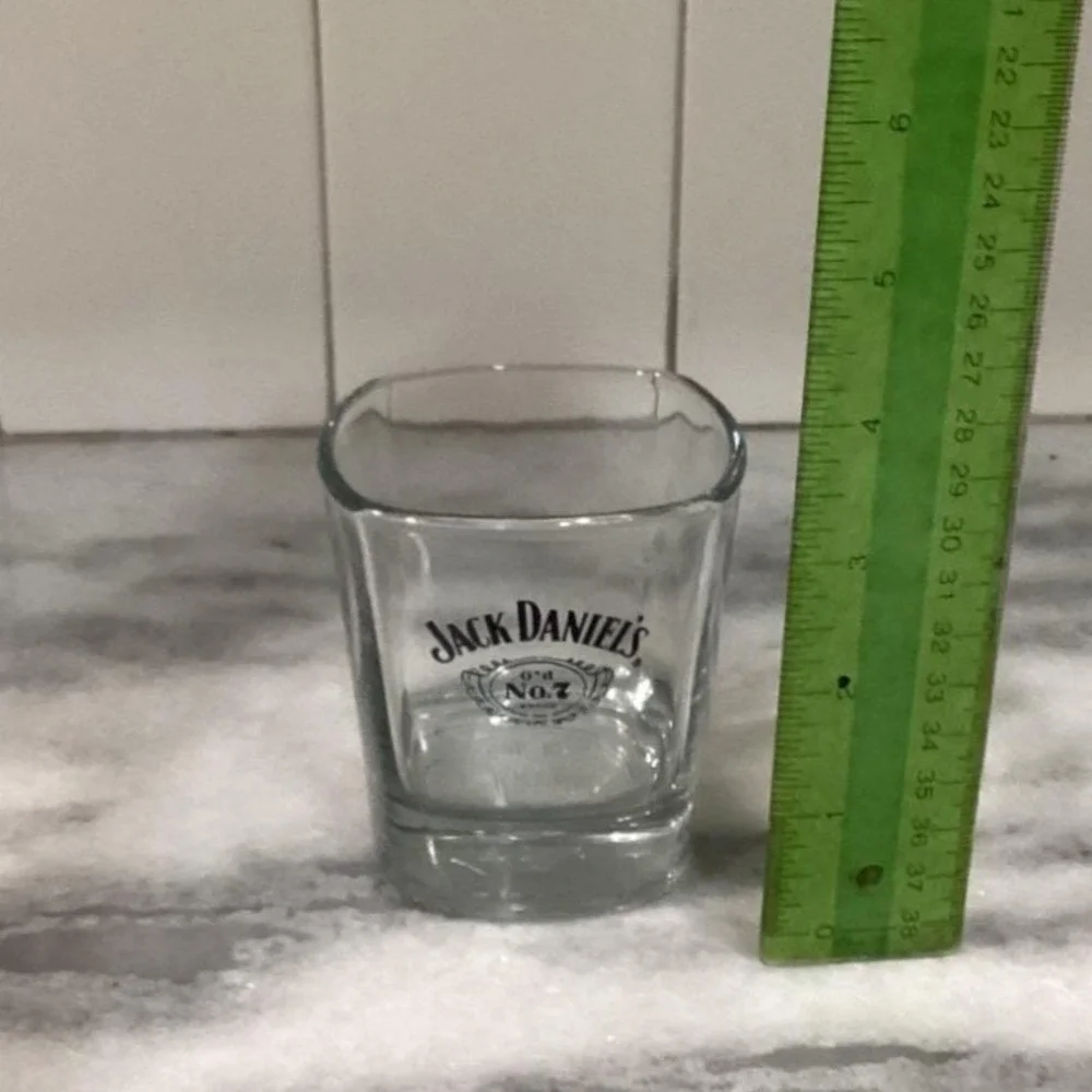 Jack Daniels Old No. 7 Lowball Glasses, Set of 2, Weighted Bottom Emboss Barware
